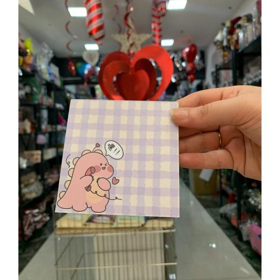Toptan Kawaii Tasarımlı Memopad Kare Not Defteri