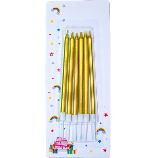 Toptan İnce Uzun Mum 13 cm 6lı