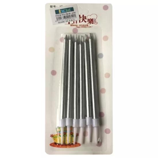 Toptan İnce Uzun Mum 13 cm 6lı
