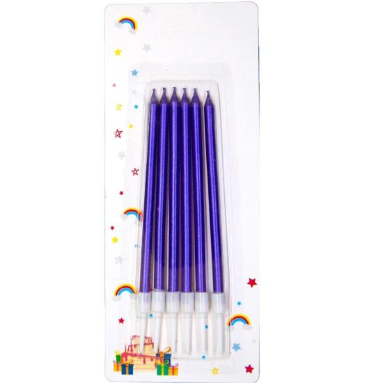 Toptan İnce Uzun Mum 13 cm 6lı