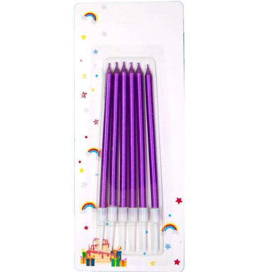 Toptan İnce Uzun Mum 13 cm 6lı