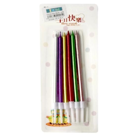 Toptan İnce Uzun Mum 13 cm 6lı