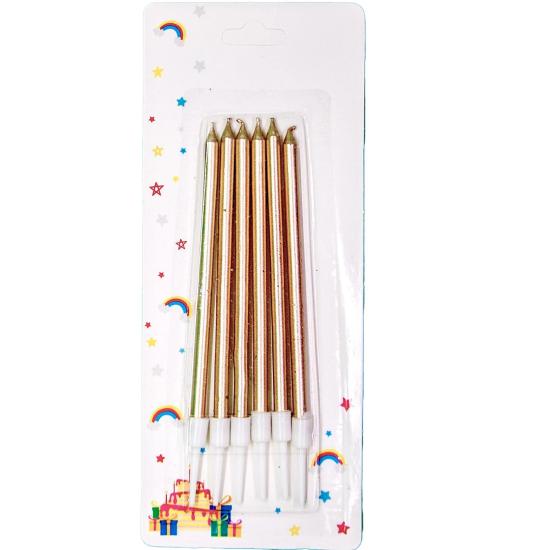 Toptan İnce Uzun Mum 13 cm 6lı