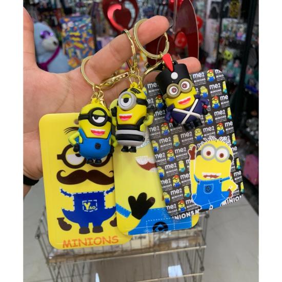 Toptan Kartlı Lüks Silikon Anahtarlık Minions