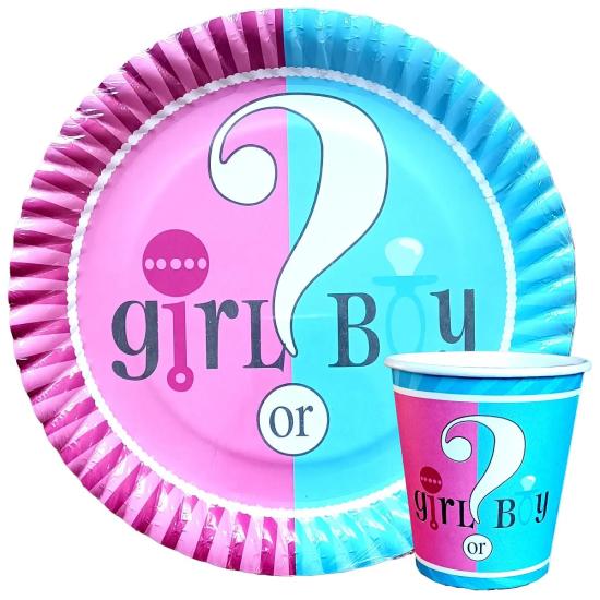 Toptan Cinsiyet Girl or Boy Tabak Bardak 8li