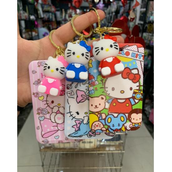 Toptan Kartlı Lüks Silikon Anahtarlık Hello Kitty