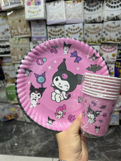 Toptan Kuromi Tabak Bardak 8li
