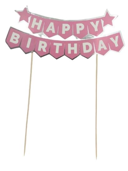 Toptan Pasta Üstü Banner Happy Birthday
