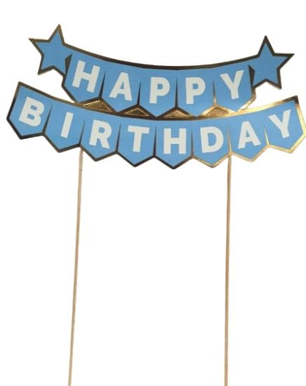 Toptan Pasta Üstü Banner Happy Birthday