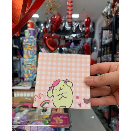 Toptan Kawaii Tasarımlı Memopad Kare Not Defteri