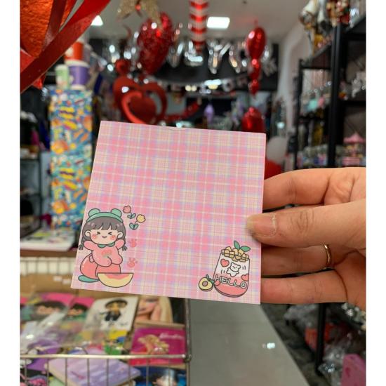 Toptan Kawaii Tasarımlı Memopad Kare Not Defteri