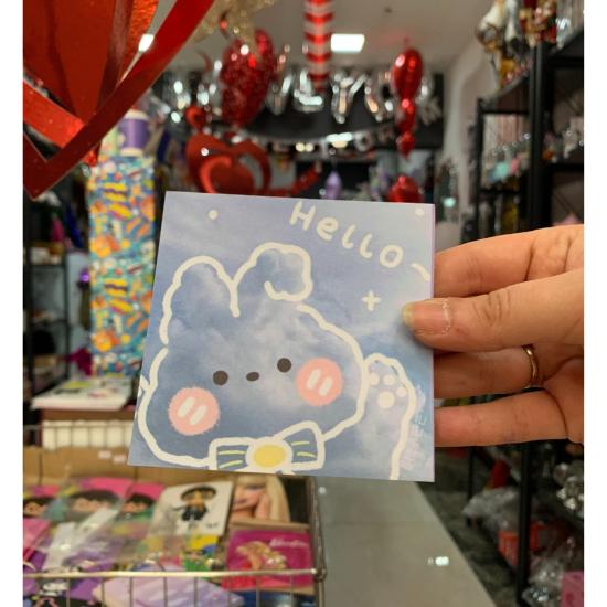 Toptan Kawaii Tasarımlı Memopad Kare Not Defteri