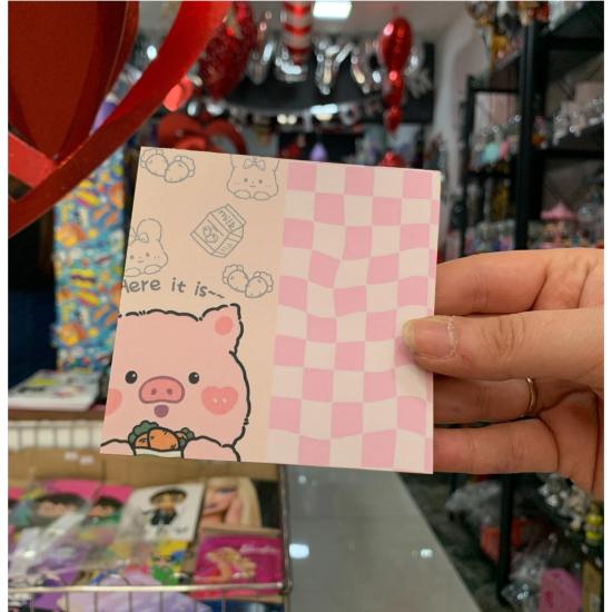 Toptan Kawaii Tasarımlı Memopad Kare Not Defteri