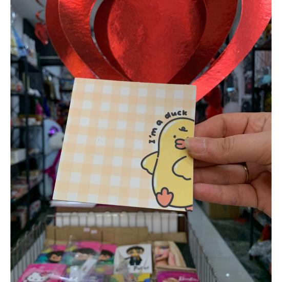 Toptan Kawaii Tasarımlı Memopad Kare Not Defteri