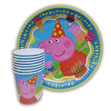 Toptan Peppa Pig Tabak Bardak 8li