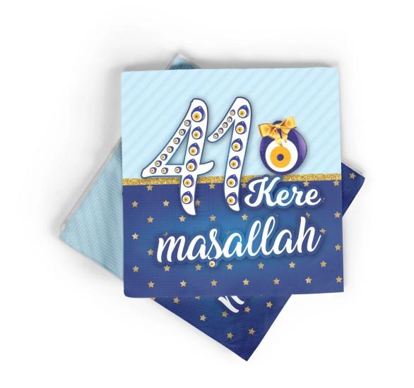 Toptan 41 Kere Maşallah Temalı Peçete 16lı