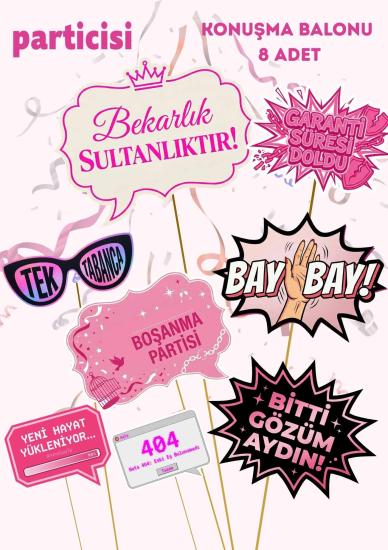 Toptan Konuşma Balonu Boşanma Partisi 8 adet