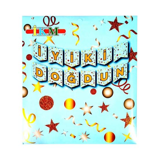 Toptan Mavi İyiki Doğdun Zarf Banner