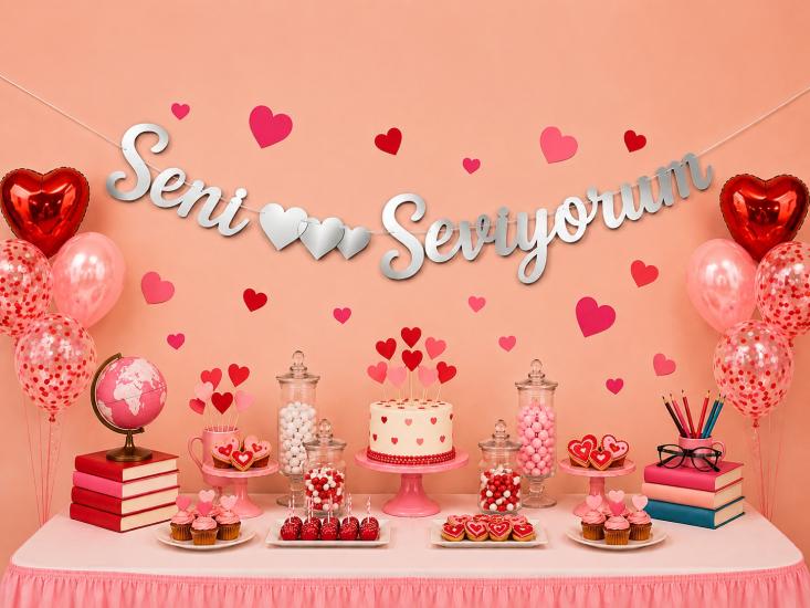 Toptan Kaligrafi Seni Seviyorum Gümüş
