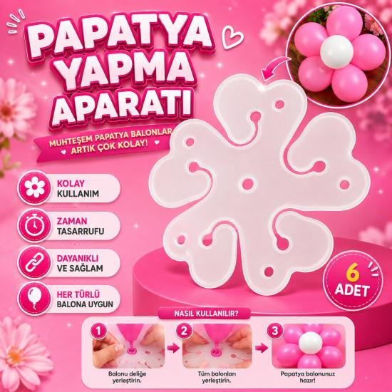Toptan Balon Papatya Yapma Aparatı 6lı