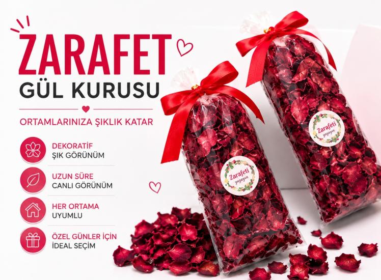 Toptan Orta Boy Gül Kurusu 100 gr