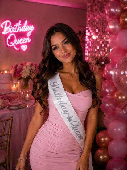 Toptan Birthday Queen Kuşak