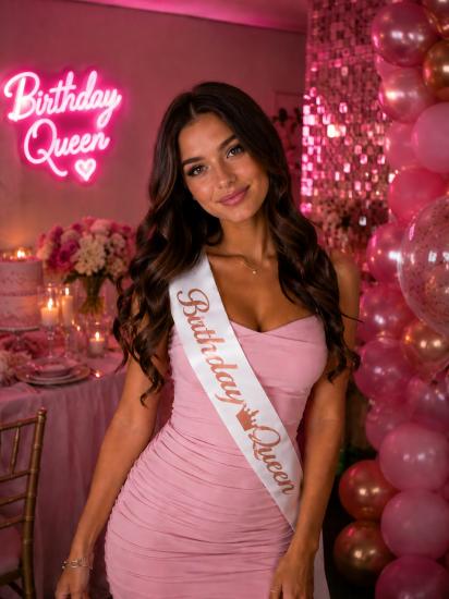 Toptan Birthday Queen Kuşak