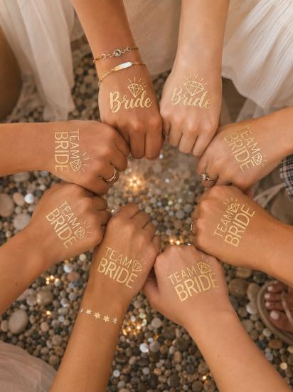 Toptan Bride To Be Dövme Gold