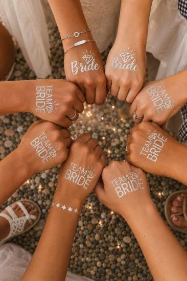 Toptan Bride To Be Dövme Gümüş