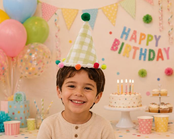 Toptan Ponponlu Ekoseli Şapka 17 cm Yeşil