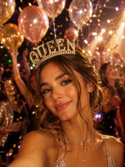 Toptan Taşlı Taç Queen Gold