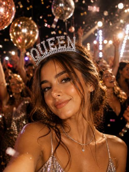 Toptan Taşlı Taç Queen Gümüş