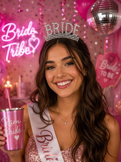 Toptan Taşlı Taç Bride Gümüş