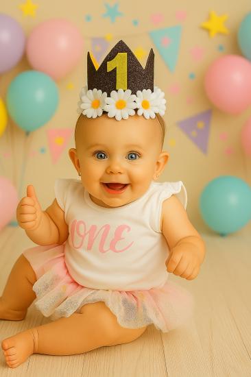 Toptan 1 Yaş Mini Kraliçe Şapka Eva Simli