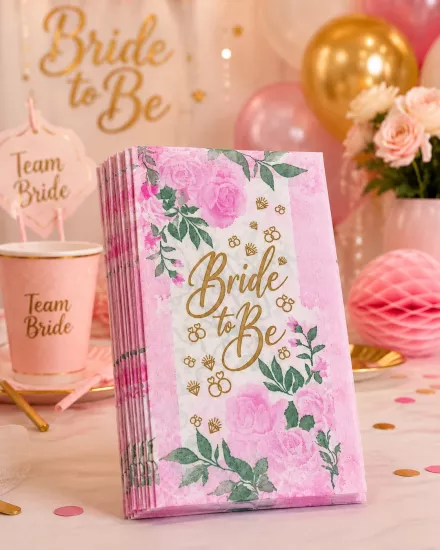 Toptan Bride Baskılı Peçete Garson Katlı