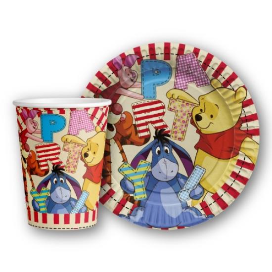 Toptan Winnie The Pooh Tabak Bardak 8li