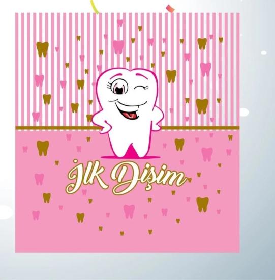 Toptan Plastik Masa Örtüsü İlk Dişim Pembe