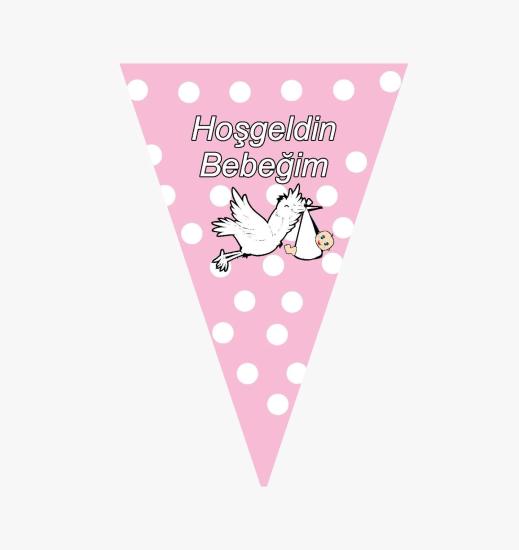 Toptan Hoşgeldin Bebeğim Pembe Flama