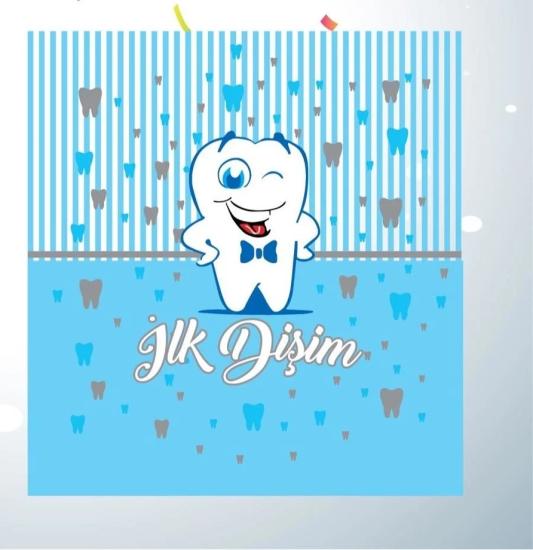 Toptan Plastik Masa Örtüsü İlk Dişim Mavi