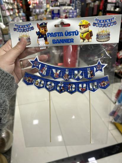 Toptan Pasta Üstü Banner İyiki Doğdun Paw Petrol