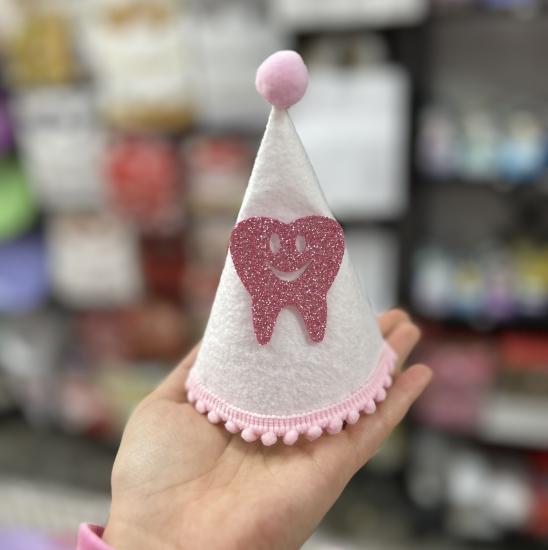 Toptan Dişim Çıktı Pembe Mini Şapka