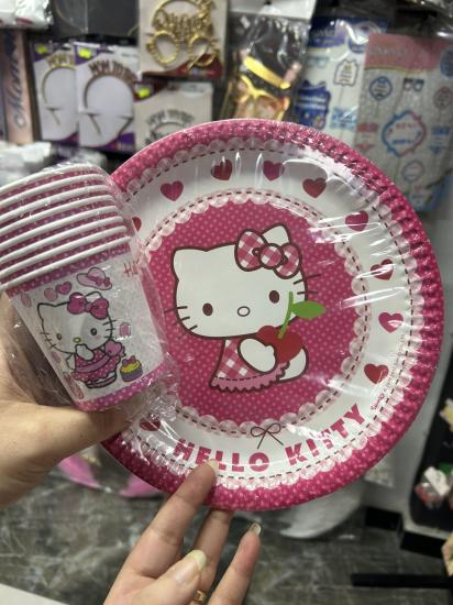 Toptan Hello Kitty Tabak Bardak 8li