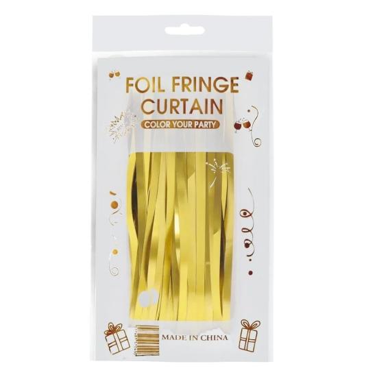 Toptan Metalize İthal Arka Fon Perde Gold