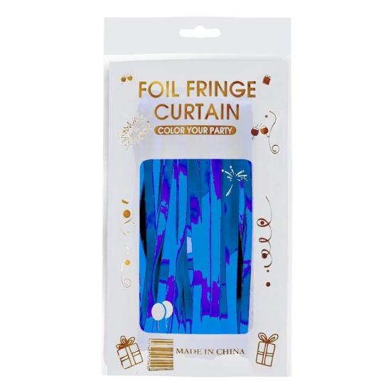 Toptan Metalize İthal Arka Fon Perde Mavi