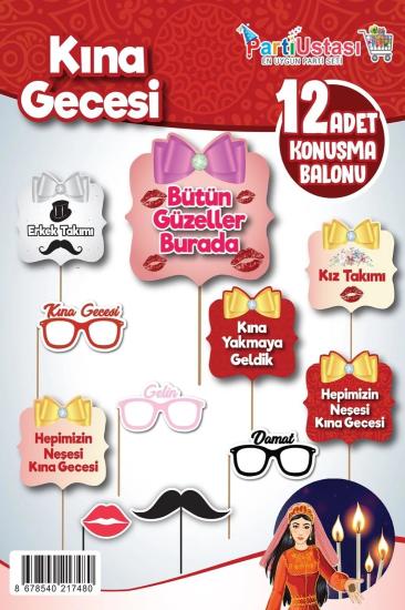 Toptan Konuşma Balonu Kına Gecesi 12 adet