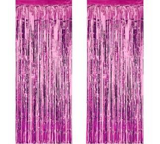 Toptan Metalize Arka Fon Perde Pembe