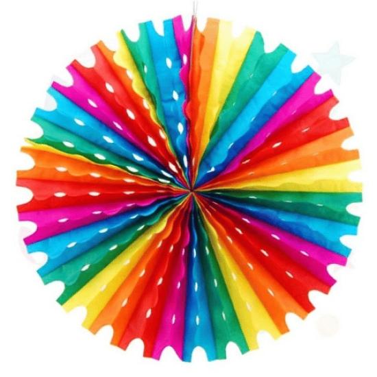 Toptan Pelur Yelpaze Gökkuşağı 40 Cm