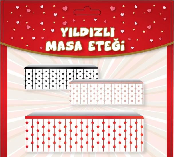 Toptan Masa Eteği Yıldız Kırmızı