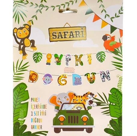 Toptan Safari İyiki Doğdun Dekoratif Banner