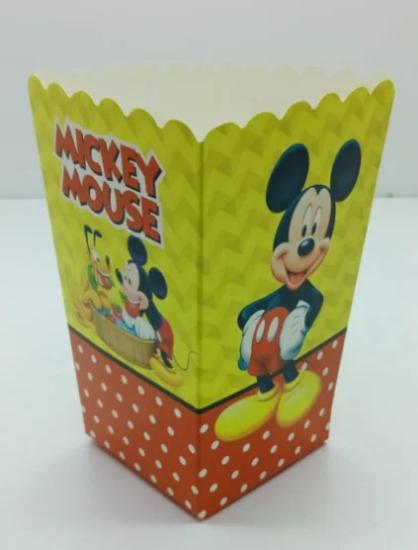 Toptan Mısır Kutusu 8li Baskılı Mickey Mouse